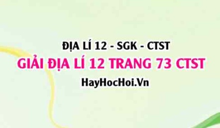 Giải Địa lí 12 trang 73 Chân trời sáng tạo SGK
